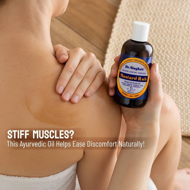 Dr. Singha's Mustard Rub - Therapeutic Massage Oil with Essential Oils, 6 Ounce - Image 2